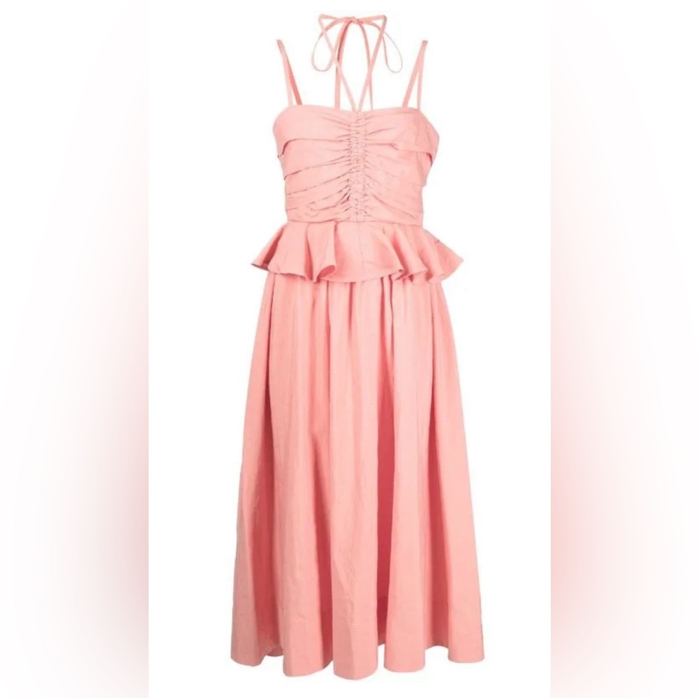 Ulla Johnson
halterneck ruffled‎ midi dress